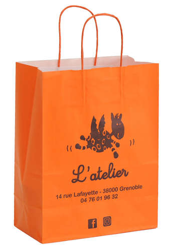 Bolsa de papel kraft + logo