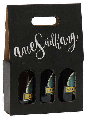 Caja de cartón para 3 botellas de cervezas de 33cl