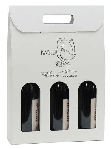 Caja de cartón de 3 botellas de 75cl