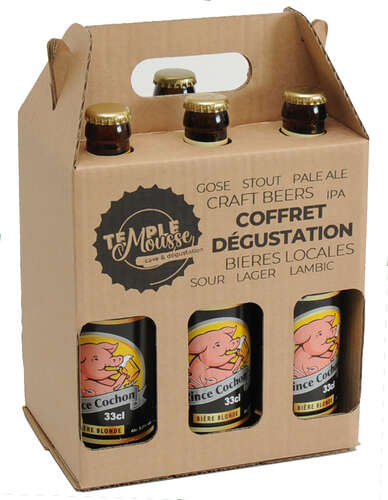 Cartón de cerveza de cuello largo de 33cl