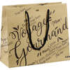 Bolsa negra de papel kraft decoracin "Voyage Gourmand" : Bolsas