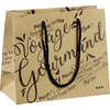 Bolsa negra de papel kraft decoracin "Voyage Gourmand" : Bolsas