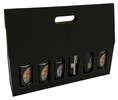 Caja para 3 o 6 botellas Long Neck negra : Embalajes para botellas y productos gastronomicos