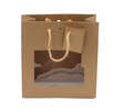 Bolsa de kraft con asas de cuerda y ventana  : Embalajes para miel, marmelada,  productos gastronomicos