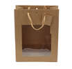 Bolsa de kraft con asas de cuerda y ventana  : Embalajes para miel, marmelada,  productos gastronomicos