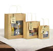 Bolsas con ventana marrones : Embalajes para miel, marmelada,  productos gastronomicos