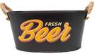Cubo Metlico Ovalado Negro "Cerveza Fresca" : Embalajes para botellas y productos gastronomicos
