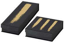 Cajas de bombones negra y dorada : Cajas