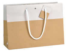 Bolsa bicolor elegante blanca : Bolsas