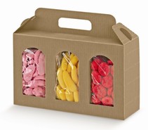 Caja de carton para 3 potes altura 150 mm : Embalajes para miel, marmelada,  productos gastronomicos