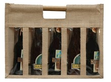 Bolsa de yute para 5 botellas : Embalajes para botellas y productos gastronomicos
