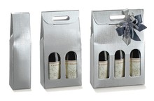 Estuches de carton plata para 1. 2 o 3 botellas  : Embalajes para botellas y productos gastronomicos