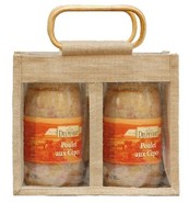 bolsa de  regalo en yute para tarros de  productos de la tierra  : Embalajes para miel, marmelada,  productos gastronomicos