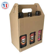 Caja de cartn para 6 botellas Long Neck : Embalajes para botellas y productos gastronomicos
