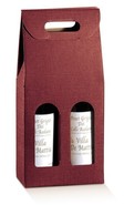 Caja color burdeos para 2 botellas : Embalajes para botellas y productos gastronomicos