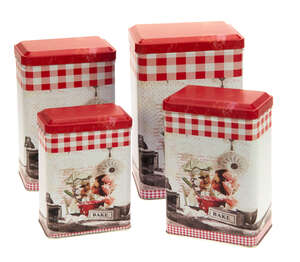 Imagen del producto Lote de 4 cajas de metal retro