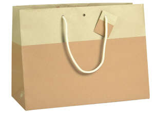 Imagen del producto Bolsa papel kraft  bicolor elegante Naturel