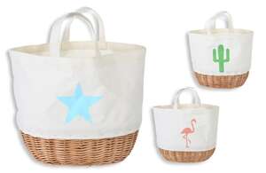 Imagen del producto Lote de pequeñas bolsas de algodón + mimbre