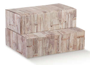 Imagen del producto Estuche  para 2 o 3 botellas con motivo de madera