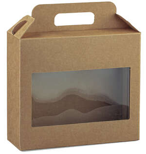 Imagen del producto Maleta de cartón con ventana biodegradable.