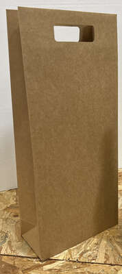 Imagen del producto Bolsas de papel kraft para 1 y 2 botellas 