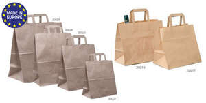Imagen del producto Bolsa kraft color kraft con asas planas