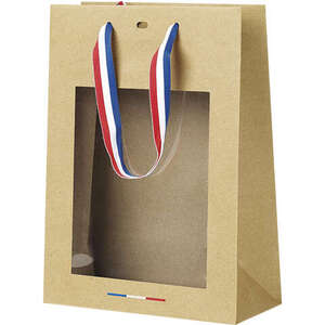 Imagen del producto Bolsa de papel kraft con venta de PVC