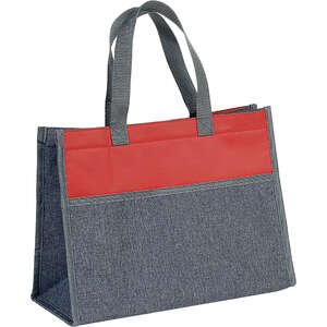Imagen del producto Bolsa isotérmica rectangular gris/roja 