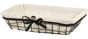 Imagen del producto Bandeja  de metal negra con tela