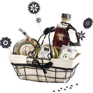 Imagen del producto Cesta de metal negra con tela