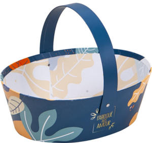 Imagen del producto Cesta  de cartón con motivo "Avec Amour"