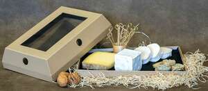 Imagen del producto Caja de cartón kraft con campana para queso 