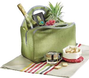 Imagen del producto Bolsa isotérmica rectangular verde chiné y gris