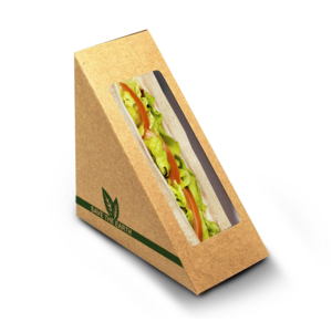 Imagen del producto 50 cajas de kraft para sándwich con ventana 