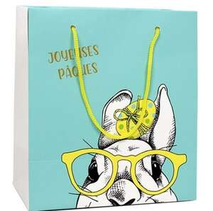 Imagen del producto Bolsa papel kraft con conejo de Pascua