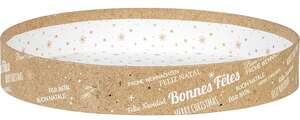 Imagen del producto Cesta de cartón redonda "Bonnes fêtes"