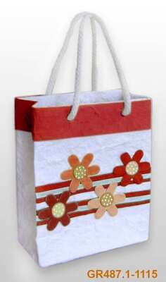 Imagen del producto Bolsa de papel Flores rojas