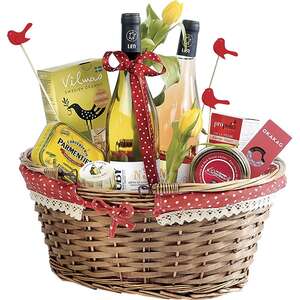 Imagen del producto Cesta de mimbre + tela