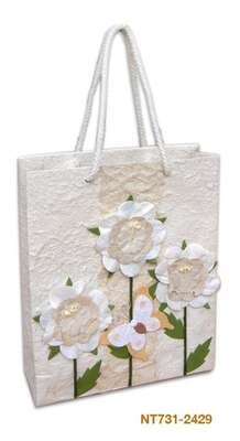 Imagen del producto Bolsa de papel Flores blancas