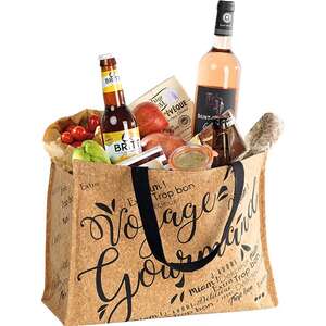 Imagen del producto Bolsa isotérmica de corcho con decoración 