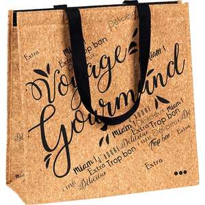 Imagen del producto Bolsa isotérmica de corcho con decoración 