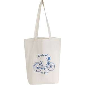 Imagen del producto Bolsa de algodón natural con decoración “Bicicleta”