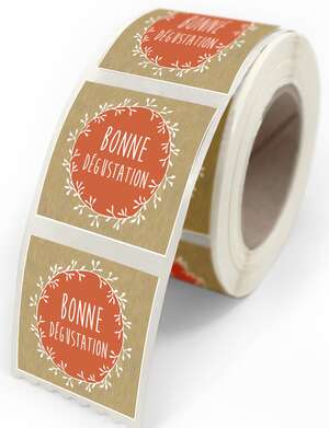 Imagen del producto Etiqueta natural " Bonne dégustation"