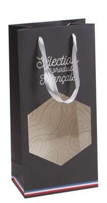 Imagen del producto Bolsa de cartón “Selección de productos franceses” 2 botellas
