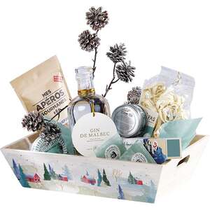 Imagen del producto Bandeja de madera rectangular colección “Campo nevado”