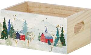 Imagen del producto Bandeja de madera rectangular colección “Campo nevado”