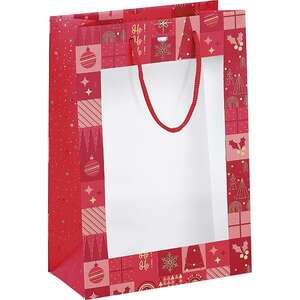 Imagen del producto Bolsa  papel con ventana Colección Festive Mosaic