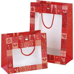 Imagen del producto Bolsa  papel con ventana Colección Festive Mosaic
