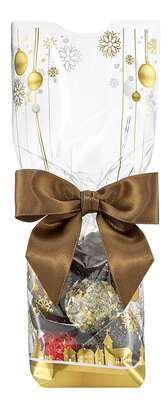 Imagen del producto 100 Bolsas Metálicas colección “Bolas y Copos de Nieve”