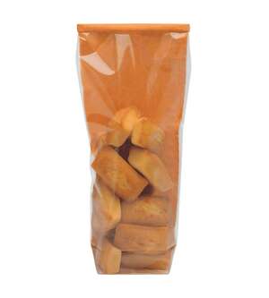 Imagen del producto 100 bolsitas impresas Tela de yute naranja